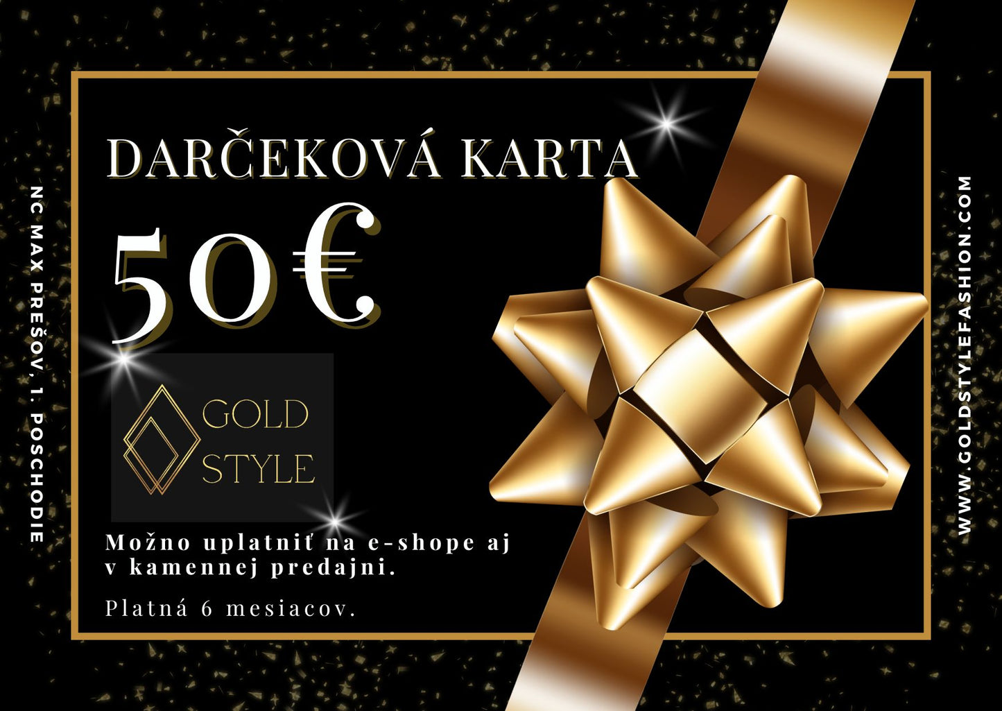 Darčeková karta Gold Style